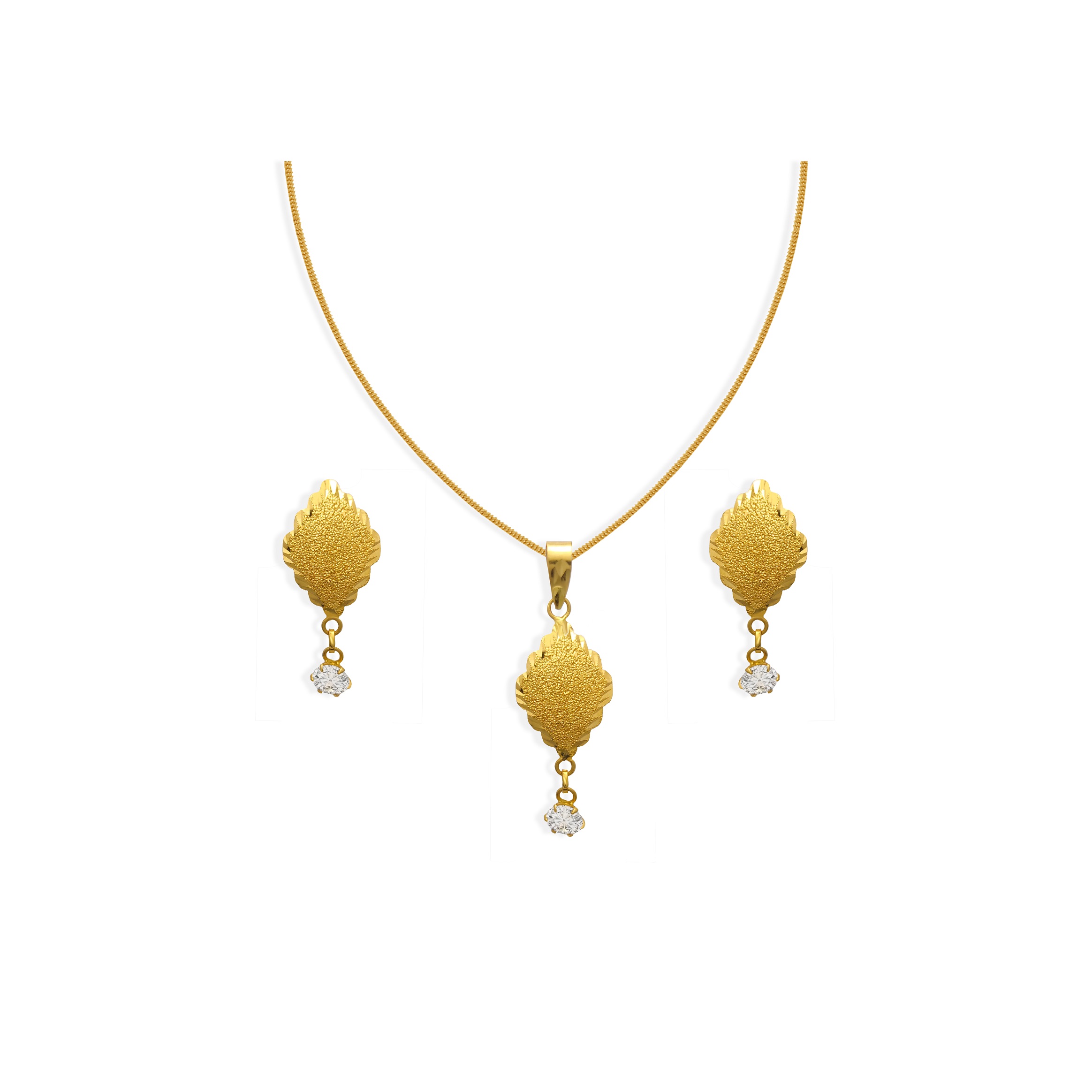 22K - Jewelry Set with Swarovski Diamonds – Javeri Jewellery