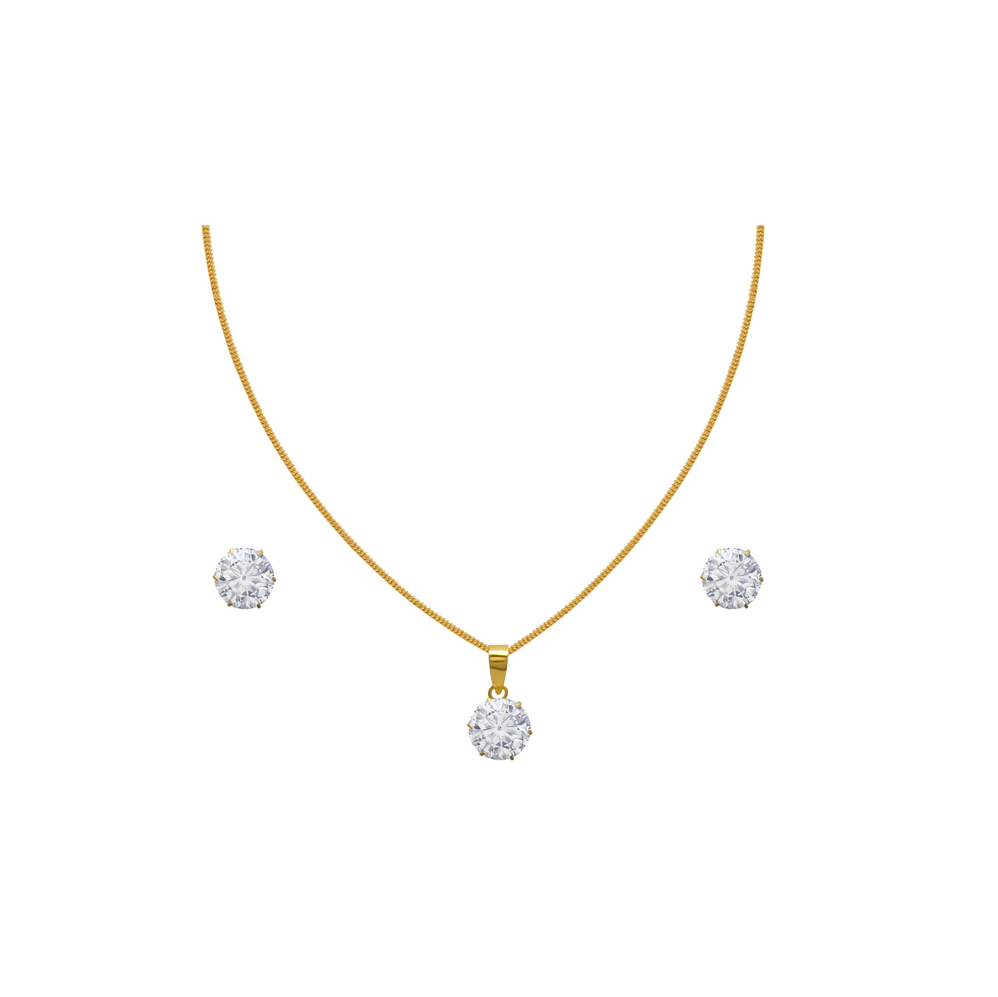 22K - Jewelry Set with Swarovski Diamonds – Javeri Jewellery