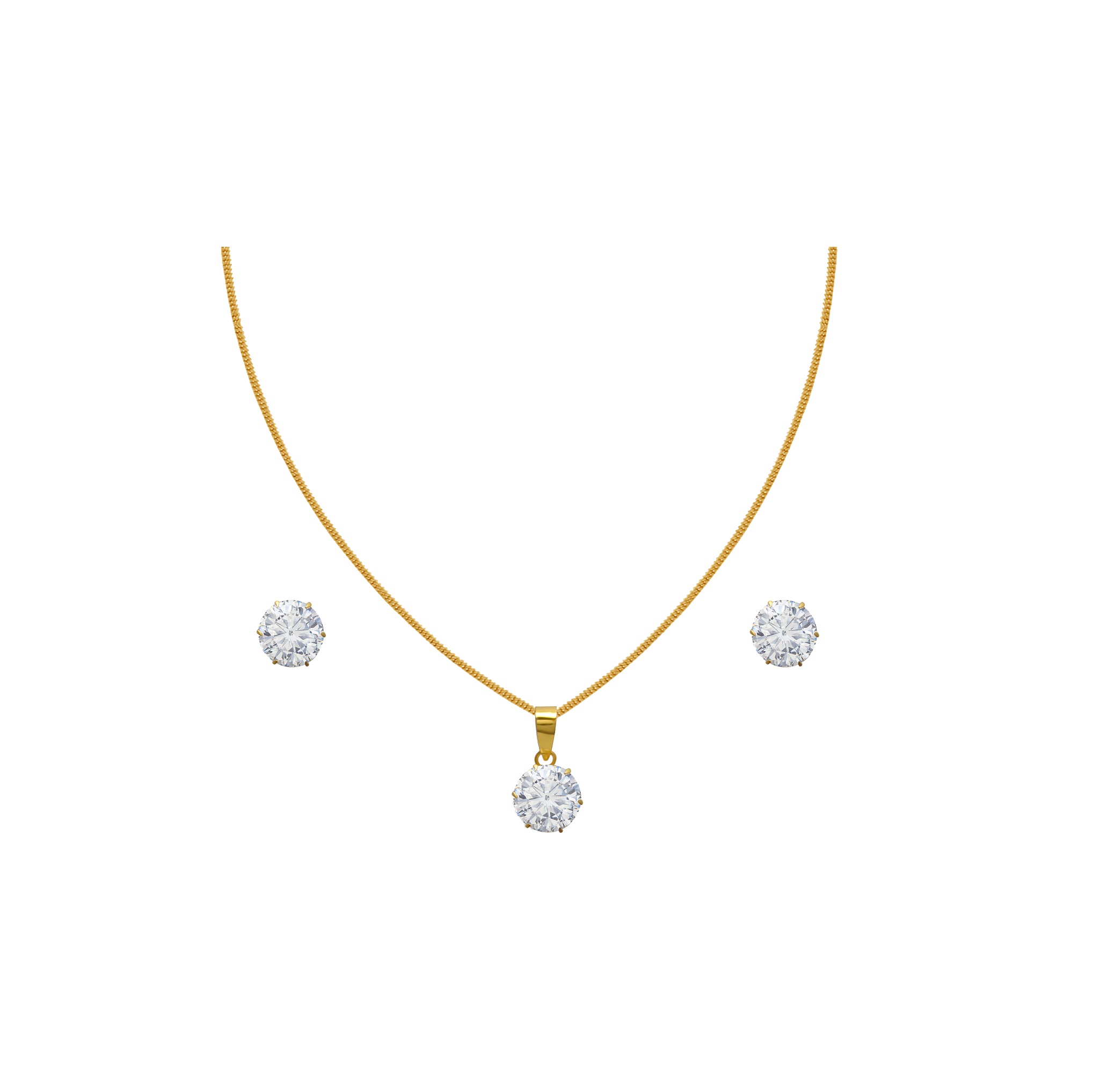 22k - Jewelry Set With Swarovski Diamonds – Javeri Jewellery