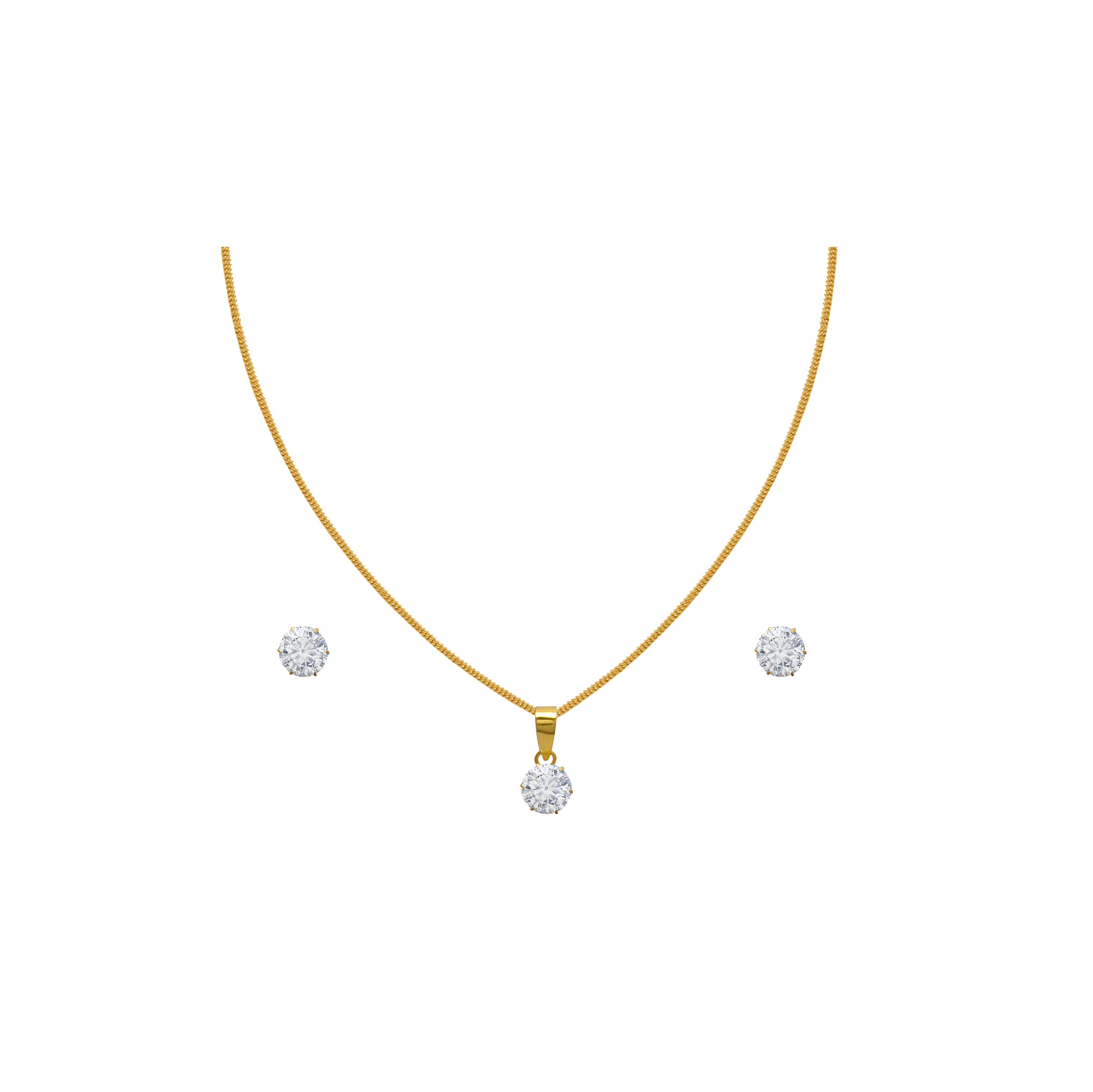 22K - Jewelry Set with Swarovski Diamonds – Javeri Jewellery